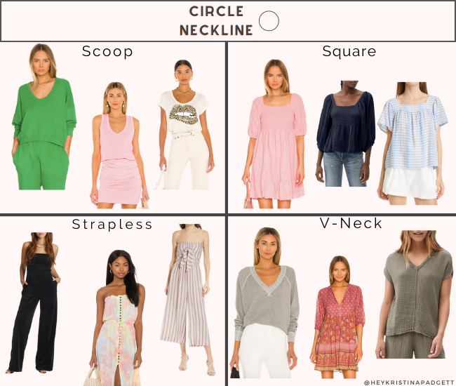 Circle neckline