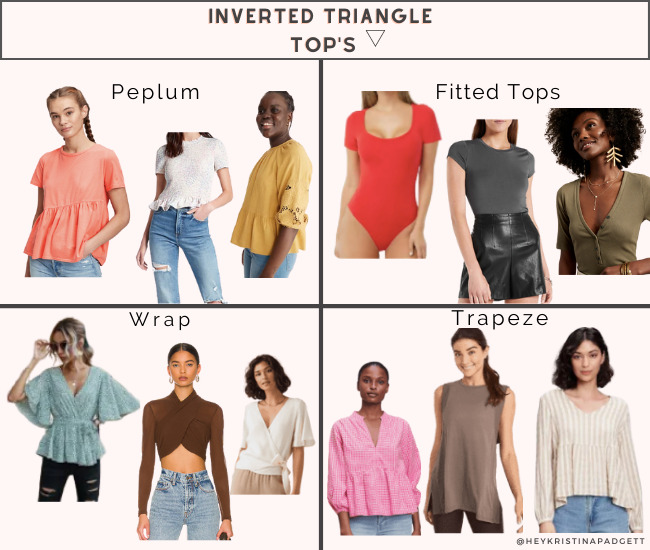 inverted triangle tops