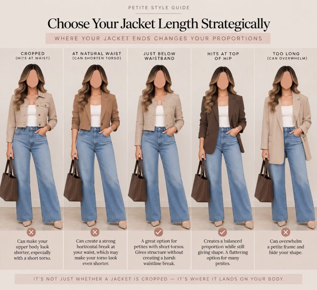 Best Jacket Length for a Petite Short Torso