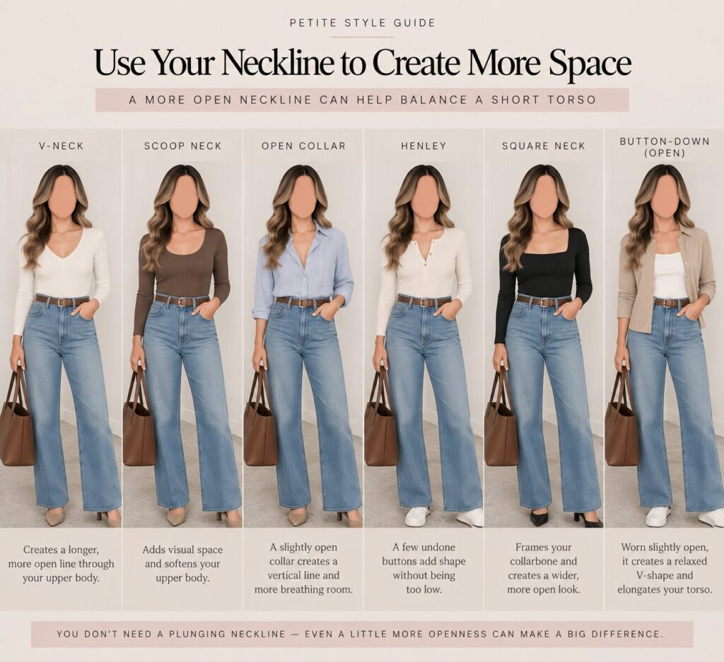 Best Necklines for a Petite Short Torso