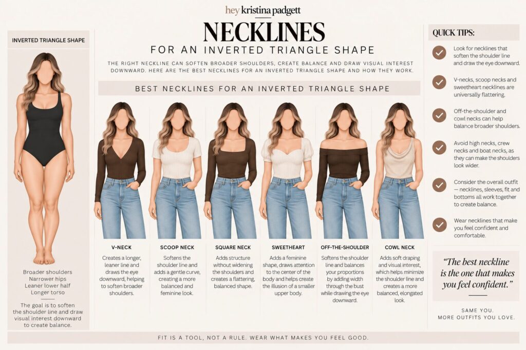 Best Necklines for an Inverted Triangle Body Shape