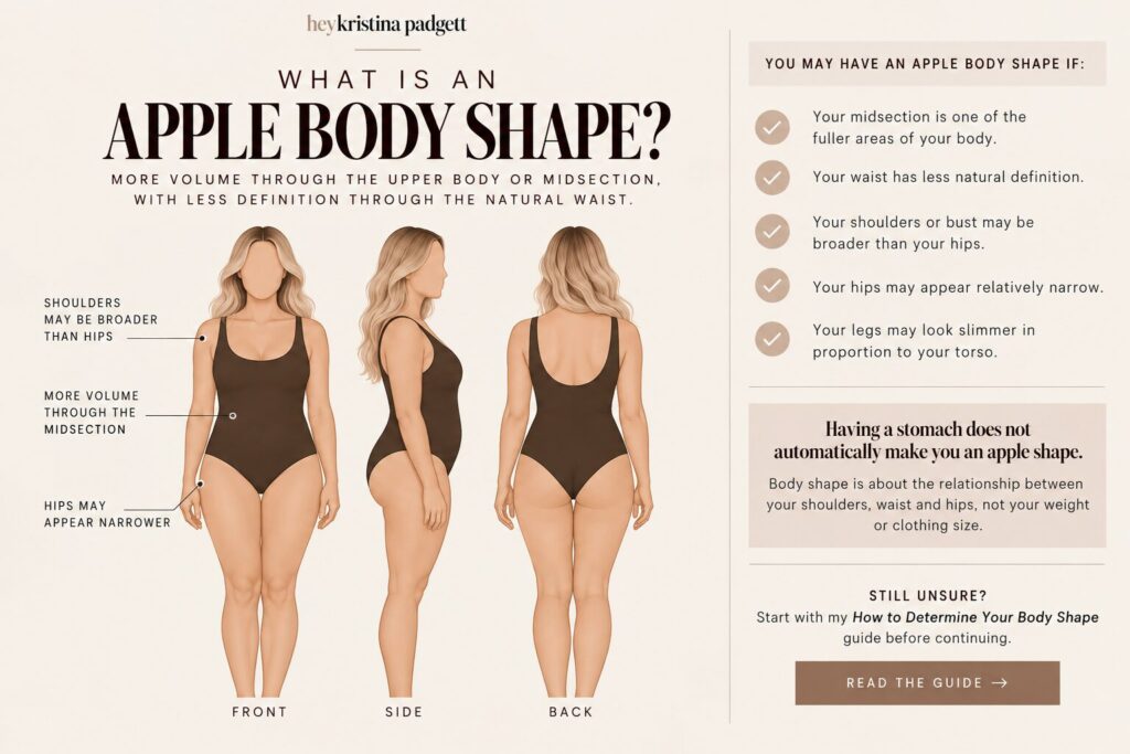 How to dress an apple body shape with styling tips and outfit ideas